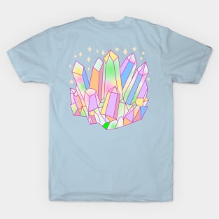 Pastel Goth Crystal Cluster Kawaii Witch T-Shirt